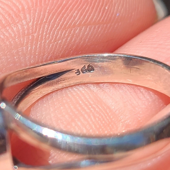 Authentic White Buffalo Turquoise - Nevada & Black Onyx 925 Ring - Picture 9 of 9